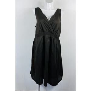 Avenue Plus Size 22 24 Sleeveless Cotton Dress Brown